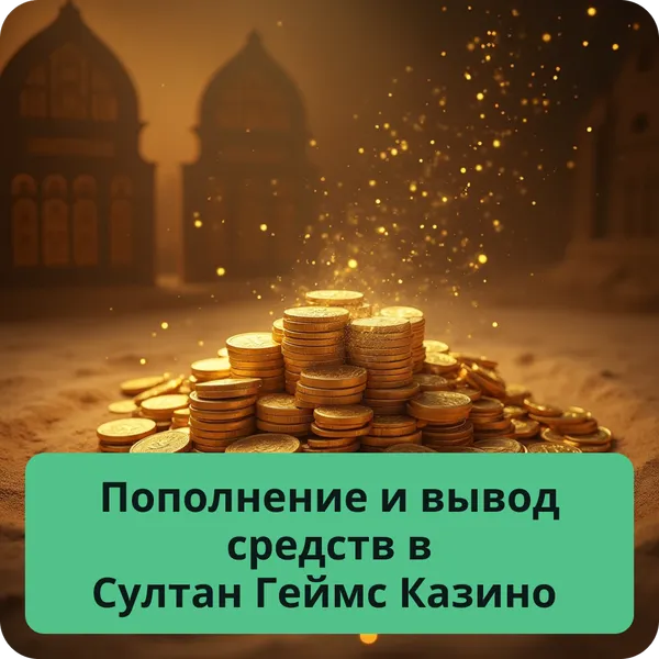 Пополнение и вывод средств в Султан Геймс Казино